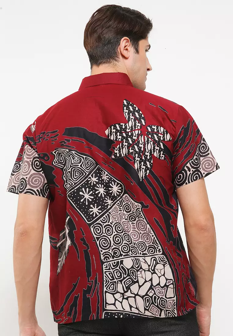 Chava Kemeja Batik Premium Pria Casual Modern Lengan Pendek