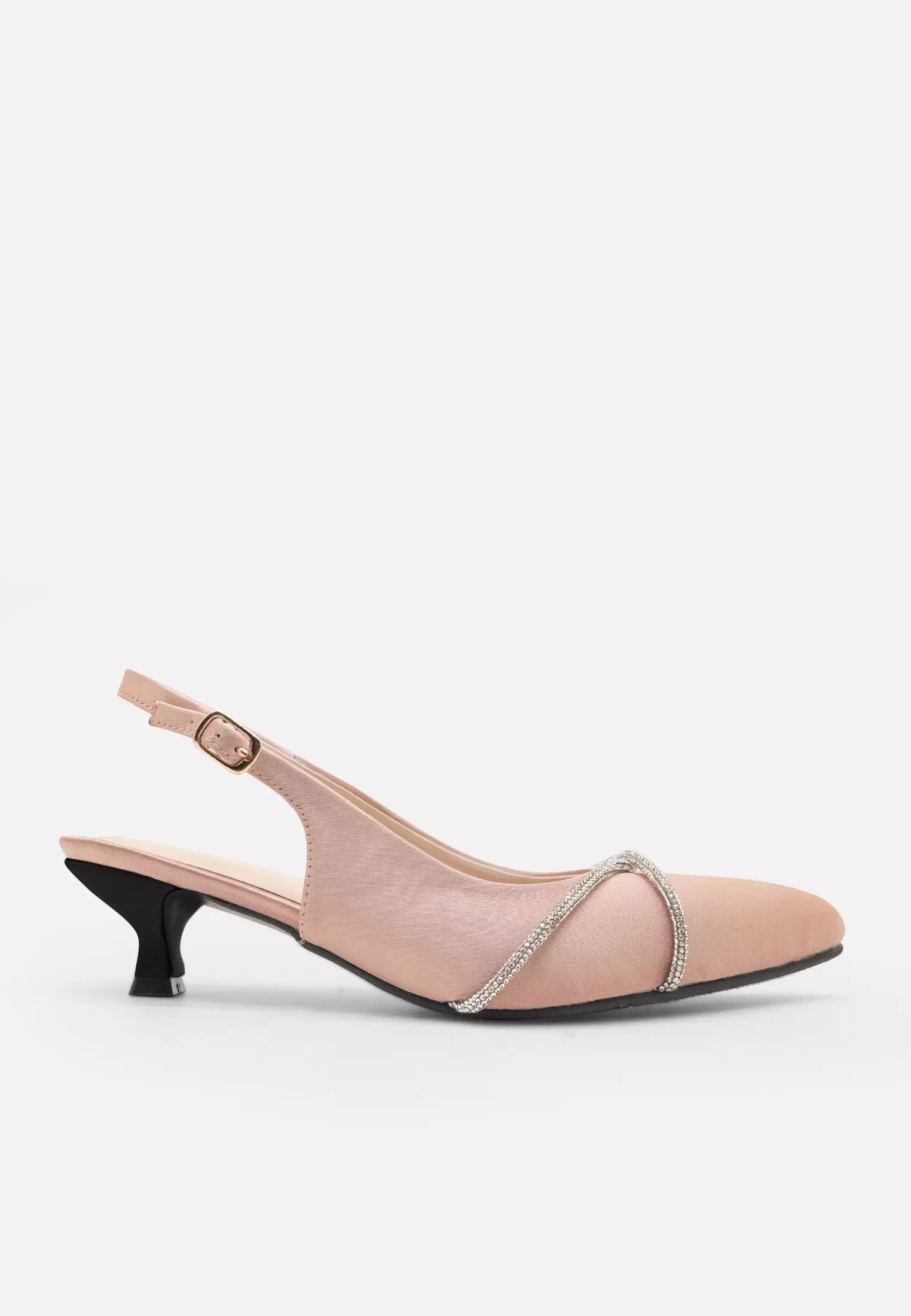 Quinn Pointed Toe Slingback Stiletto Heels Sepatu Wanita Pesta