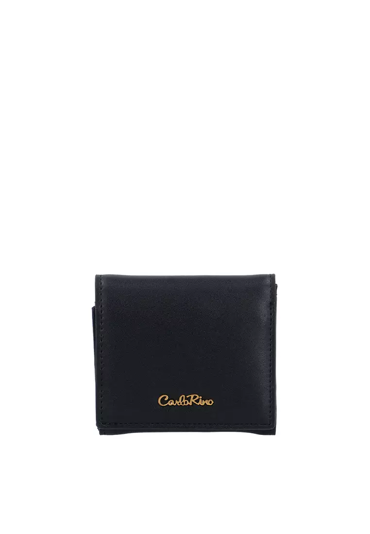 Carlo Rino CR Mini Essential 3-Fold Wallet - Black 2026 | Buy Carlo ...