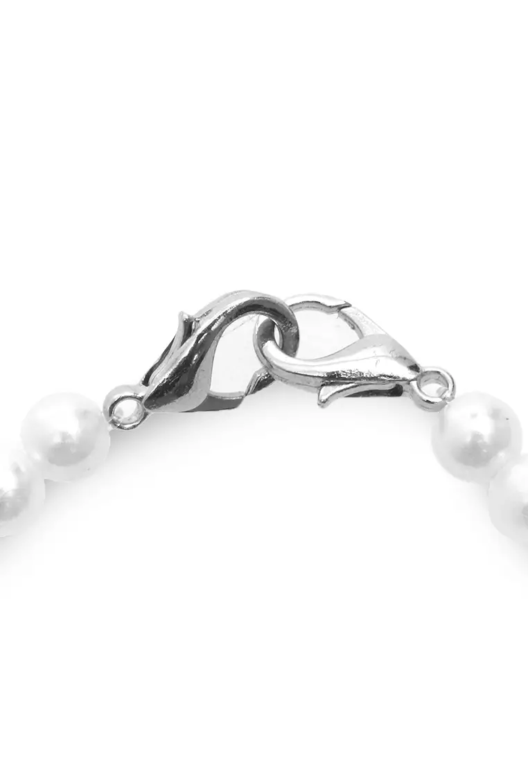 Sayz Konektor Masker Mutiara Pengait Mask Elegant Untuk Hijab Premium Quality - Putih