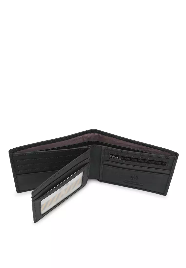 Men's Genuine Leather RFID Blocking Bi Fold Wallet