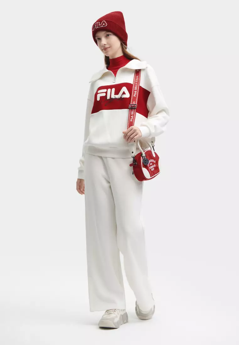 FILA FUSION Collection Embroidered F Logo Women's Knit Pants 2024