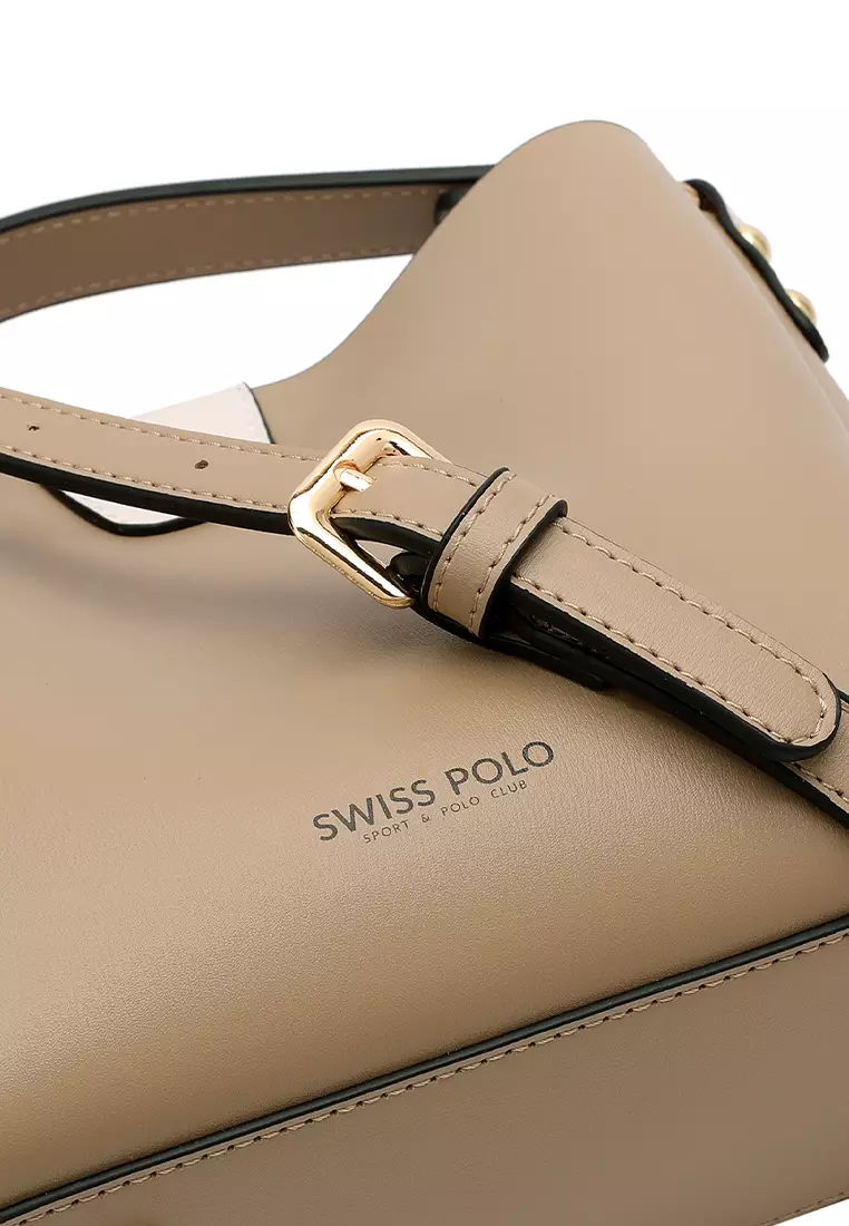 2-In-1 Top Handle Bag Sling Bag & Sling Bag - Beige