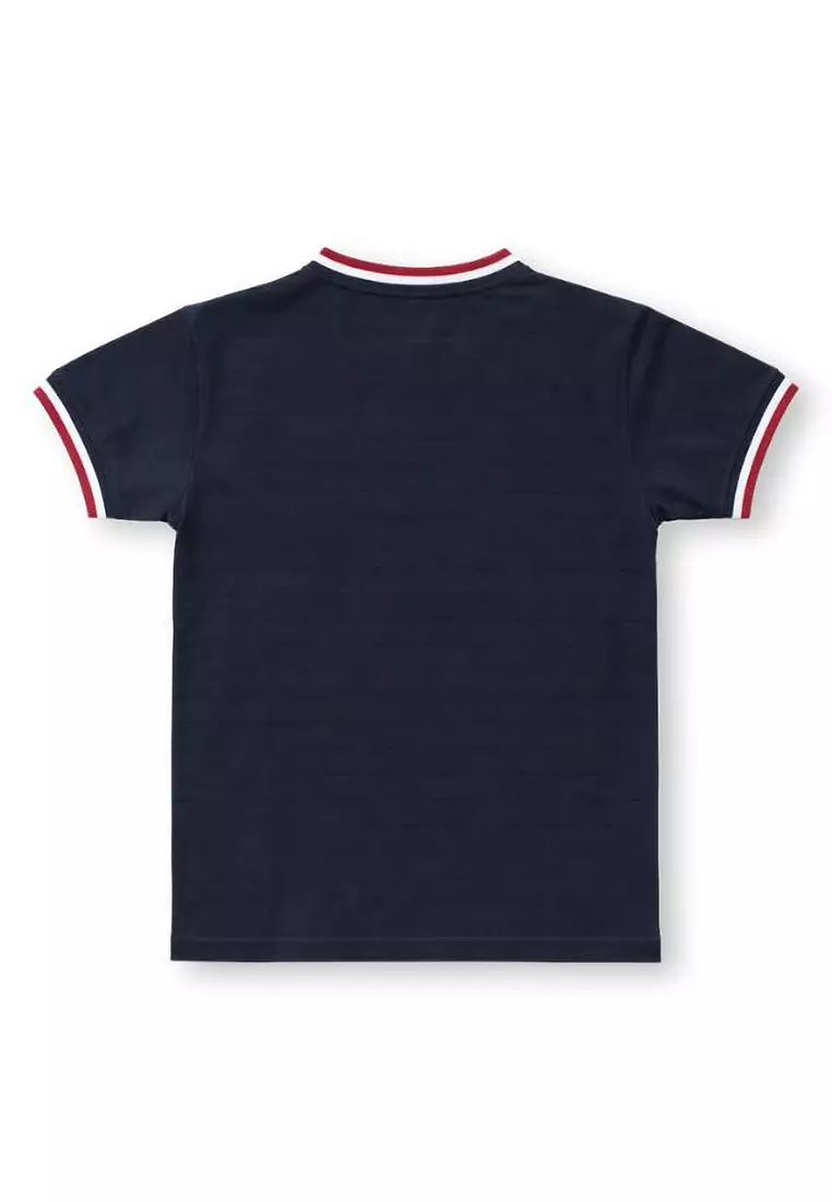 Kaos Polo Anak Laki/ Polo Shirt Boy Navy Short Sleeve/ Rj Sky Blue