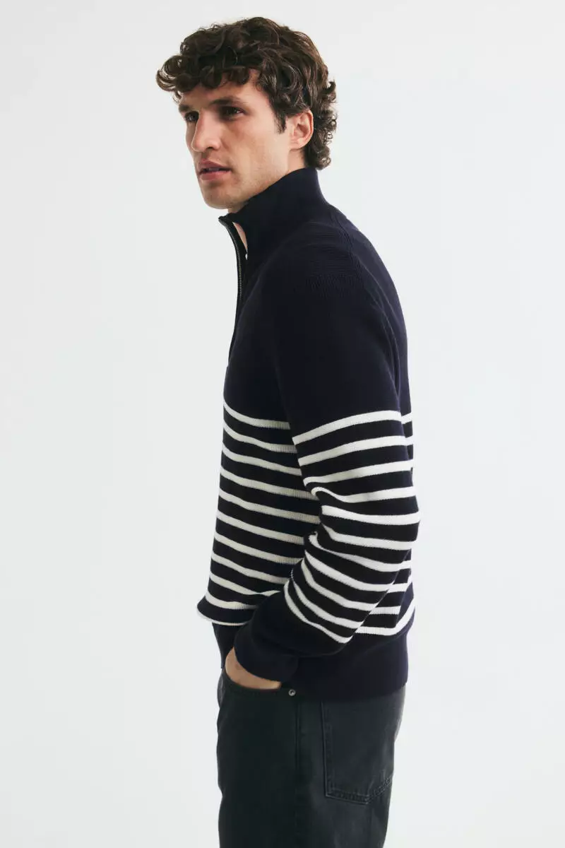 Regular Fit Zip-top jumper