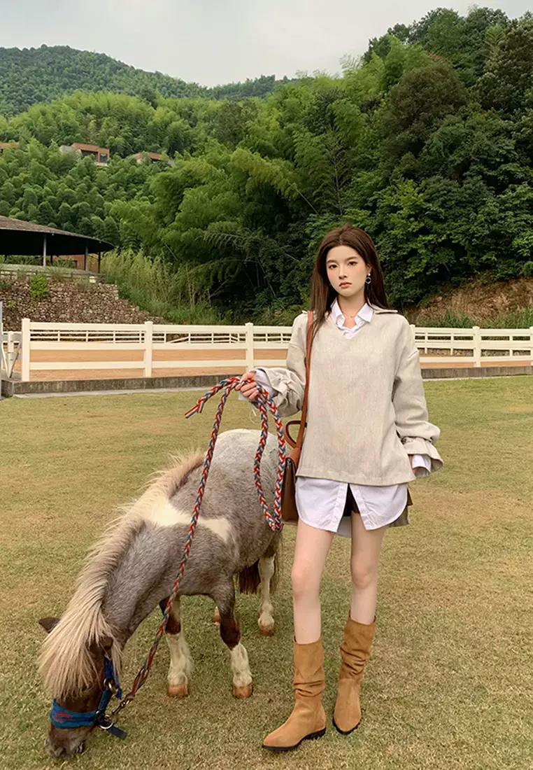 Pointy Suede Fabric Long Boots QZ2894-3