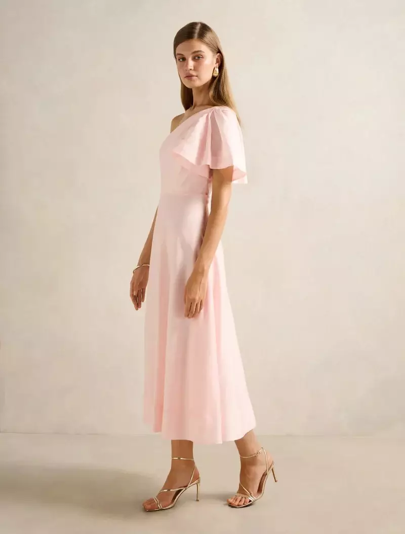 Mattea One Shoulder Midi Dress