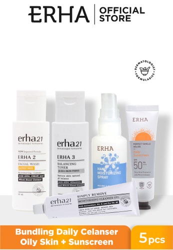 Erha white Erha Value Pack Daily Cleanser Oily Skin + Sunscreen Spf 50Pa+++ 7DDCCBE7195918GS_1