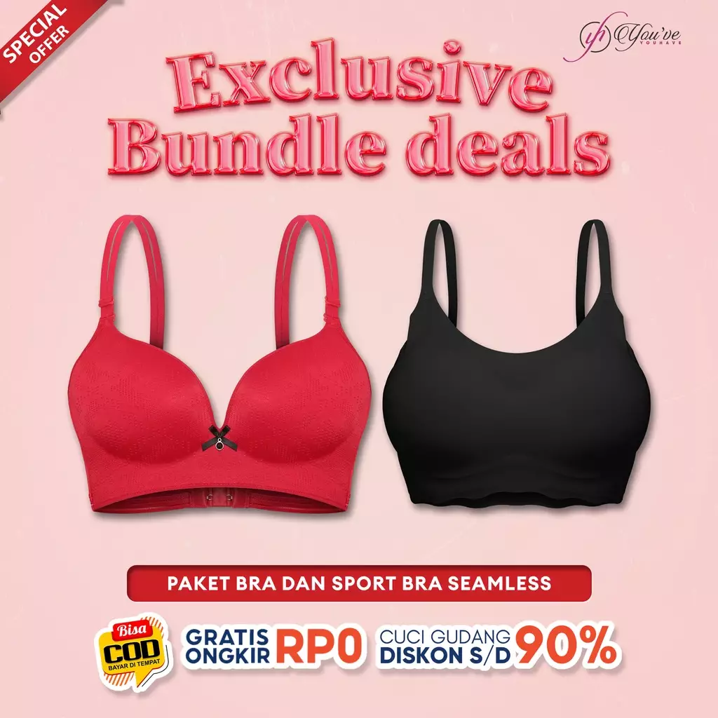 Youhave EXCLUSIVE Paket Bundle 2 PCS Seamless Sport Bra 100063, 100099