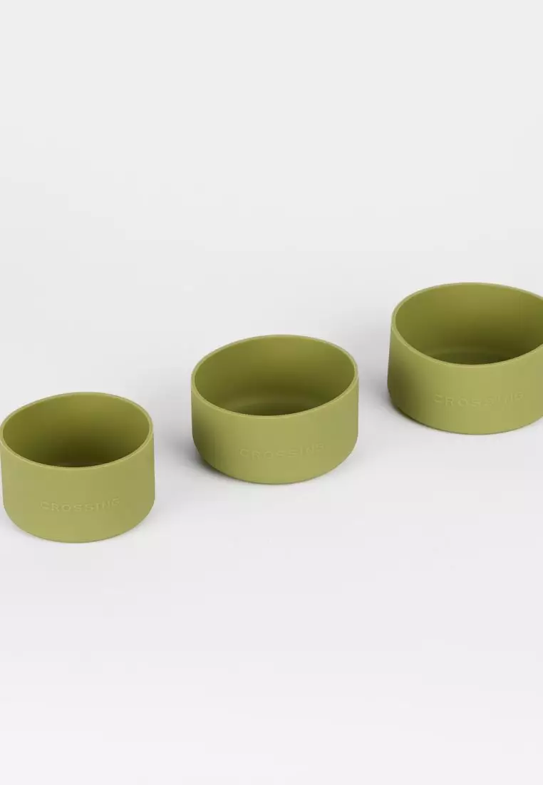 Crossing Silicone Water Bottle Boot - Fits Diameter 7-7.5cm (550ml) Blistered Pack - Moss