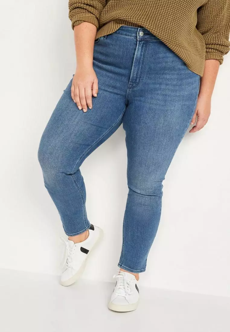 High-Waisted Medium-Wash Super Skinny Jeans
