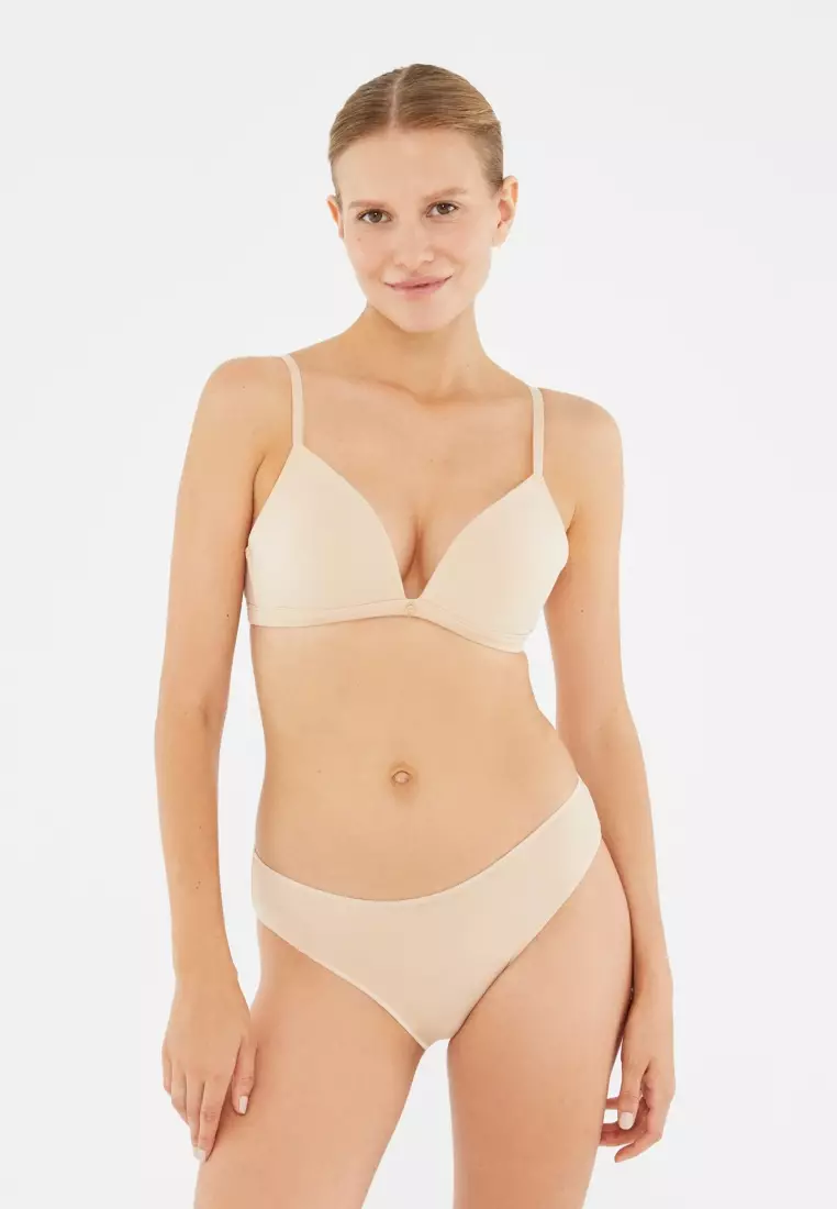 Reggiseno Morbido Dagi Senza Ferretto A Coppa Piena - Spalline Sottili - Colore Nude, Taglie Da 70B A 85C - Lavabile In Lavatrice