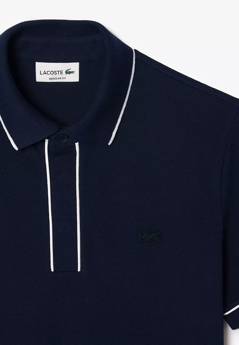 Smart Paris Stretch Cotton Contrast Trim Polo Shirt