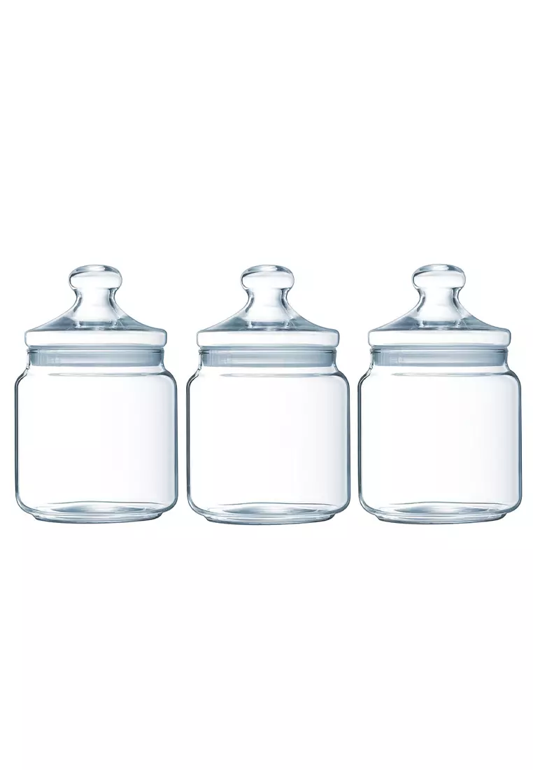 Buy Luminarc Luminarc 3 Pcs 500ML Plain Transparent Pot Club Glass Jar