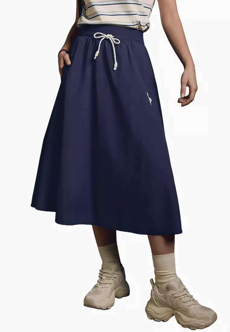 女裝鳶尾花 LOGO A字半身中長裙