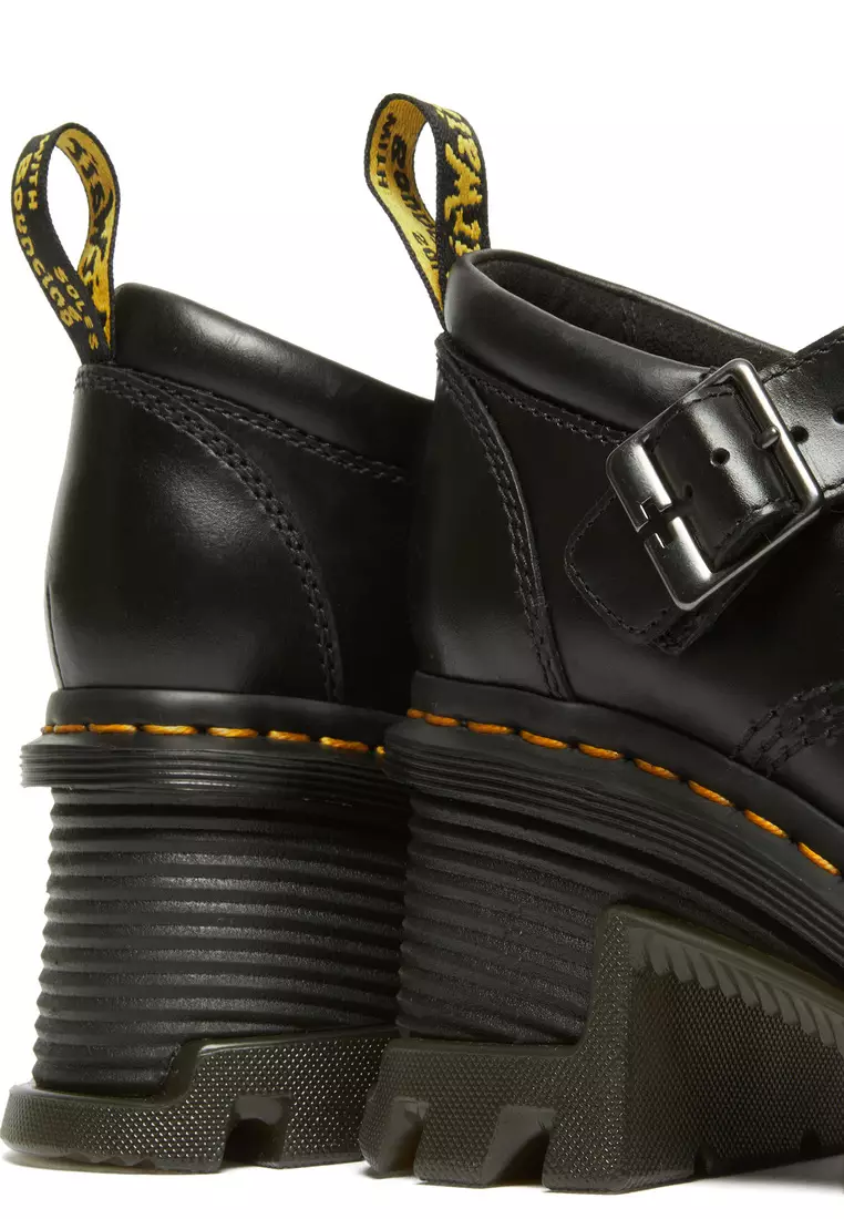 Corran Mary Jane Altas Leather Black Shoes Women