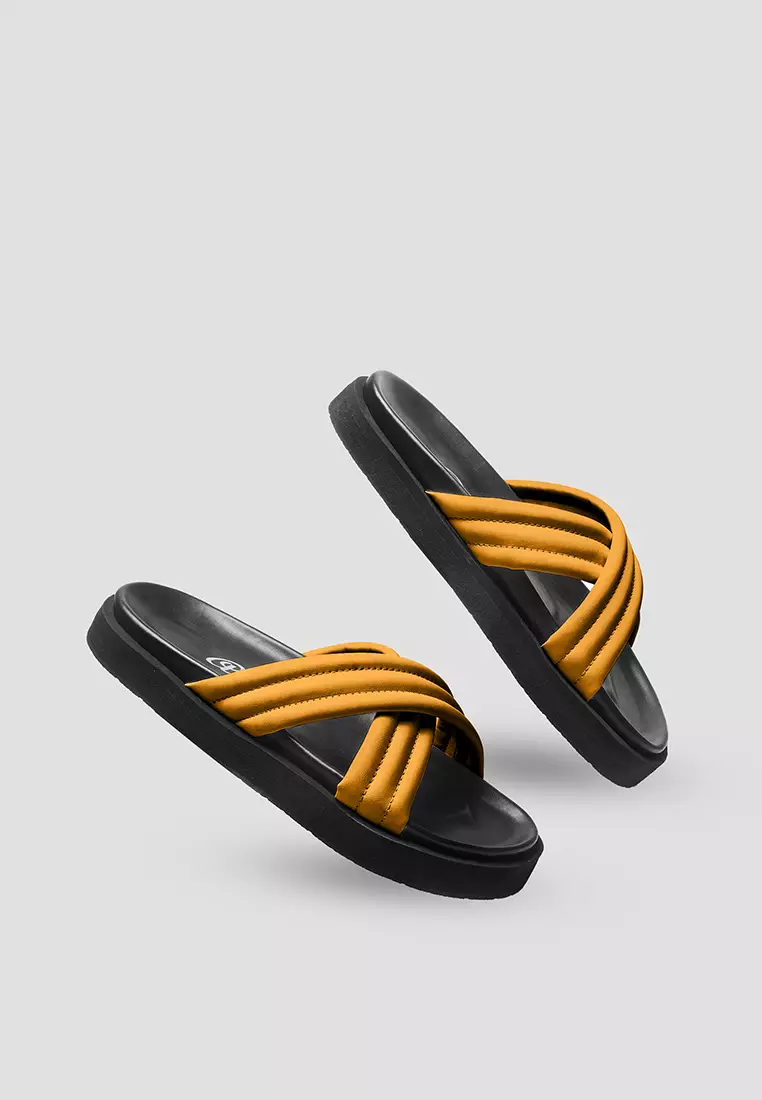 Alice Tan Slide Sandals