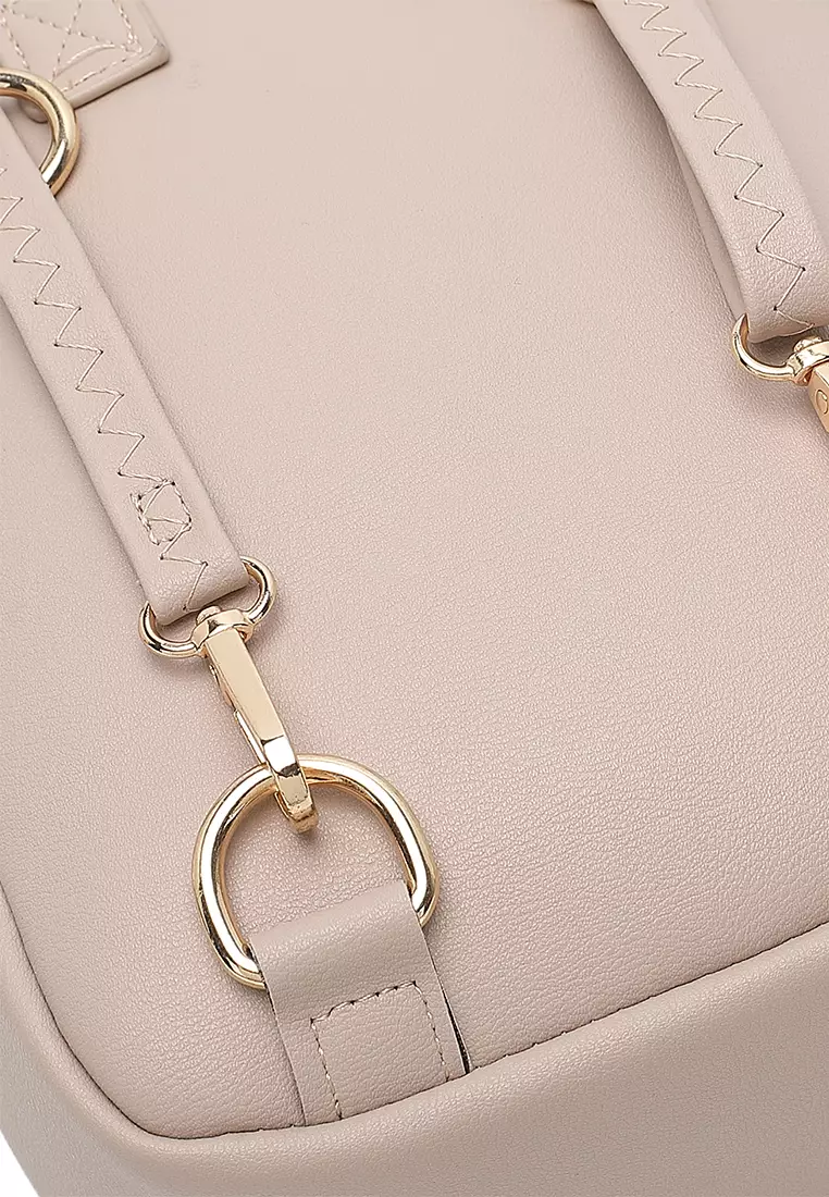 Women's 2-Way Backpack / Crossbody Bag / Sling Bag - Apricot