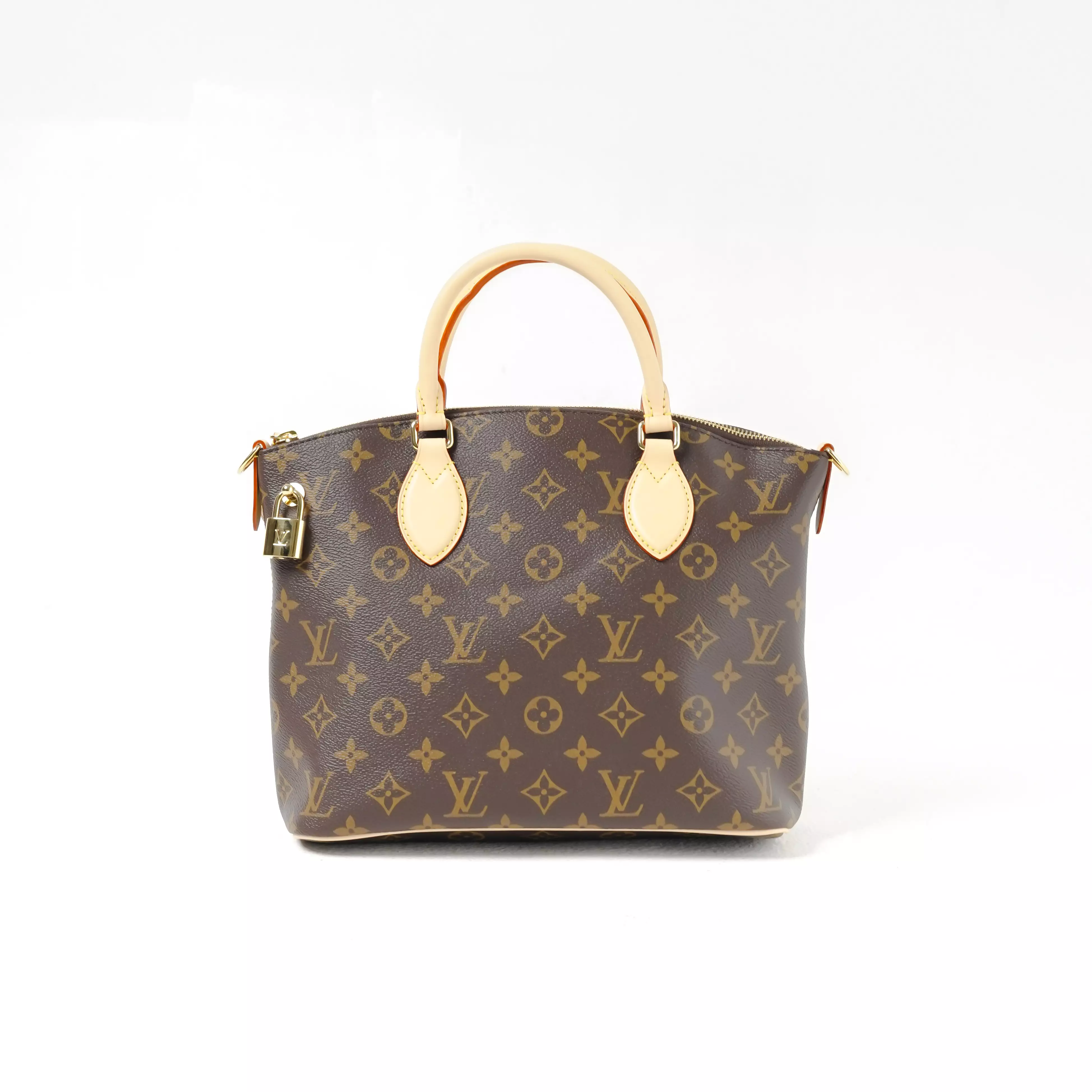 Tas LOUIS VUITTON LV LOCKIT PM ECLIPSE BROWN TOP HANDLE BAG 100% ORIGINAL