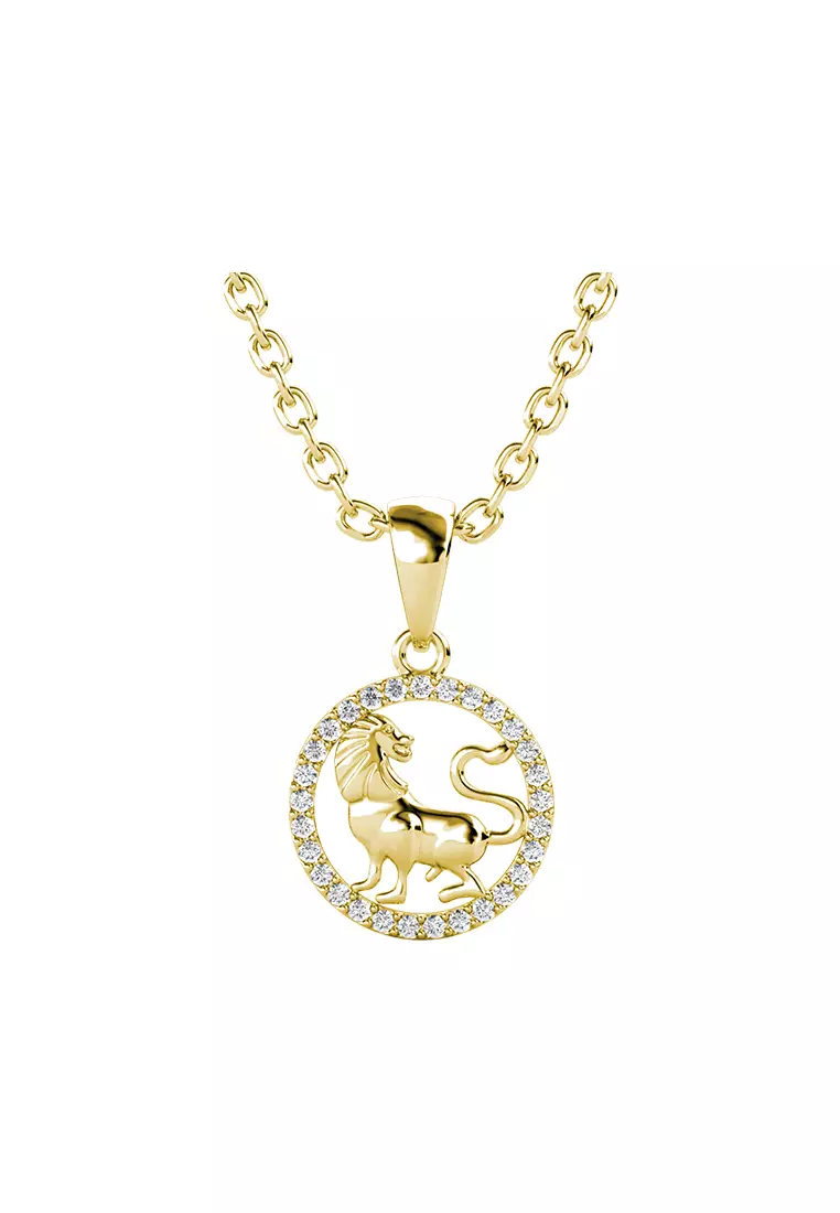 Gold leo deals pendant necklace