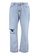 Trendyol blue Plus Size High Waist Ripped Bootcut Jeans 53D31AA923D42DGS_6
