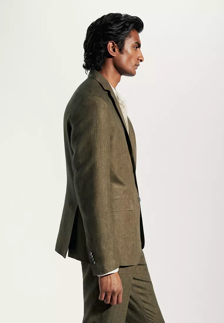 Mango linen jacket cheap
