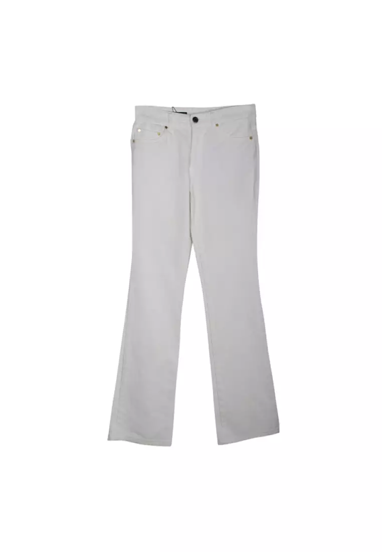 Pre Loved GUCCI White Straight Leg Pants