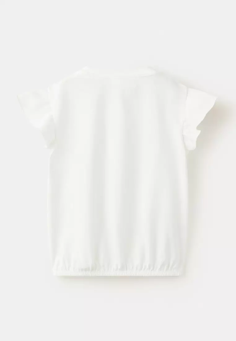 Ruffled Printed T-Shirt