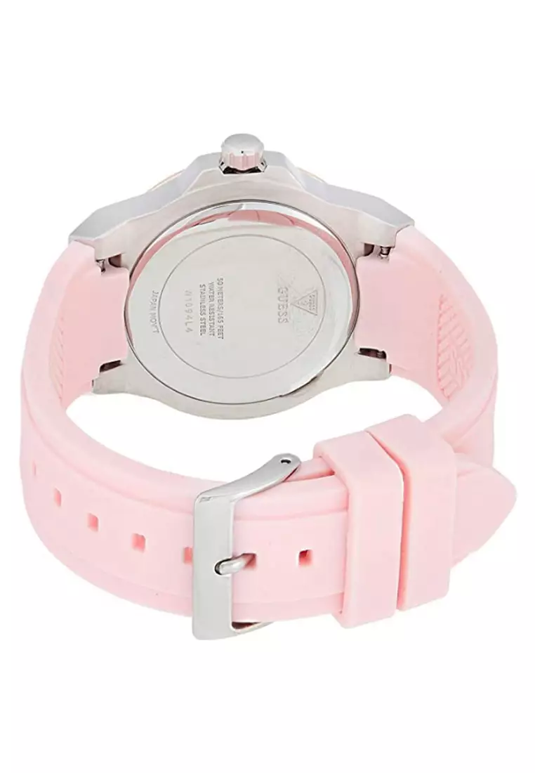 Guess Zena W1094L4 - Jam Tangan Chronograph Wanita - Pink - Rubber Strap