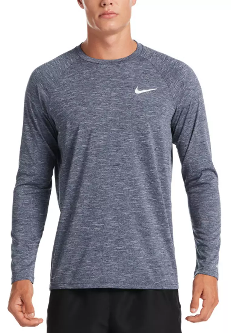 nike men's heather long sleeve hydroguard