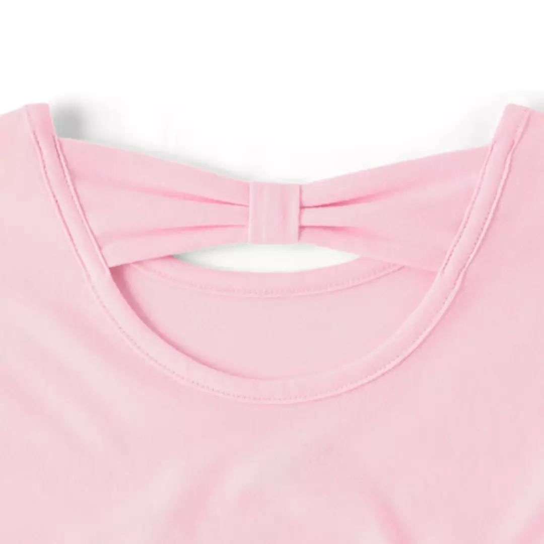 Girls Graphic Bow Back Top - Atasan Anak Perempuan