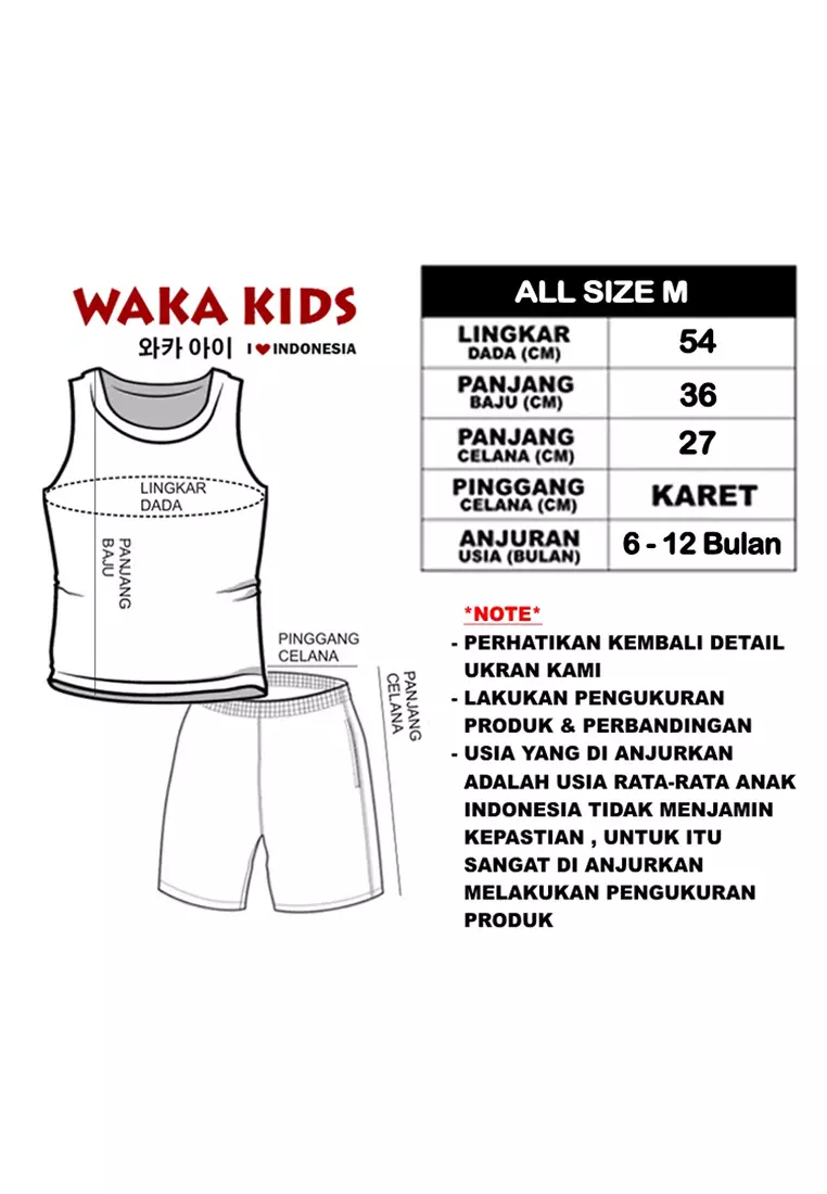 Skabe Pakaian Bayi Anak Laki Laki Baju Atasan Singlet Motif Lion Setelan Celana Kaos Full Print All Size Warna Tua  Usia 6 Bulan Hingga 12 Bulan 3201
