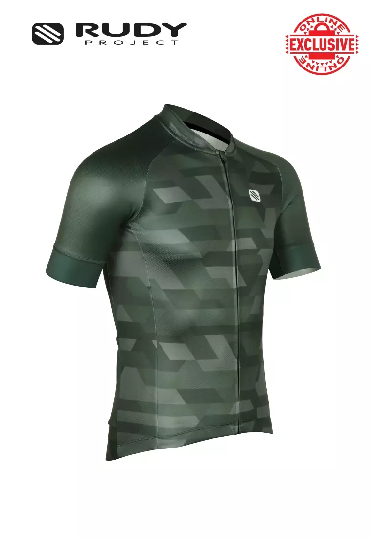 Unisex Camouflage Cycling Jersey – Army Green | Breathable Bike