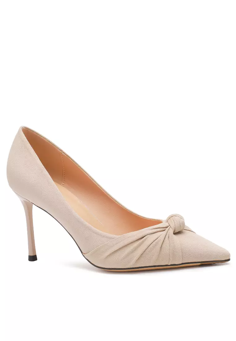 Discount on Twenty Eight Shoes  shoes - SKU: 8.5CM Knot Pointy Suede Pumps TE7198-6