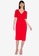 ZALORA BASICS red Short Sleeve Shirred Dress D771CAA443A79FGS_1