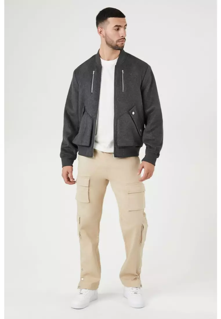Buy FOREVER 21 Twill Button Hem Cargo Joggers 2024 Online ZALORA