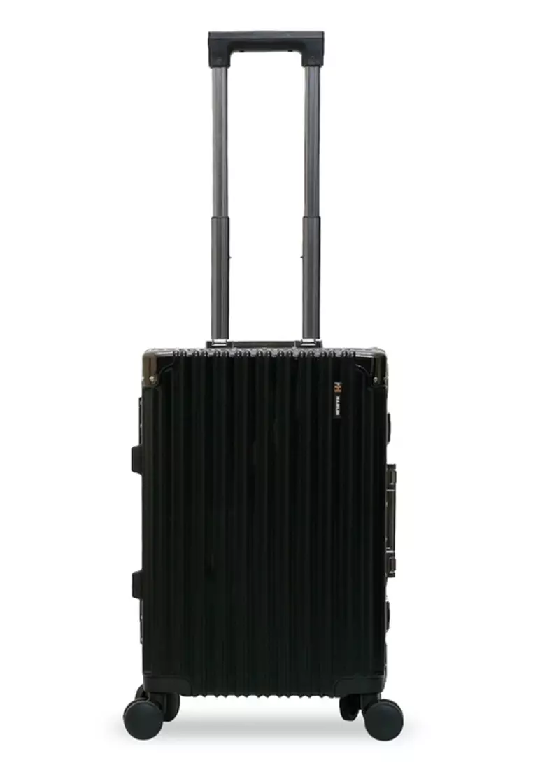 Carlton Koper Alumunium Frame Size 20 Inch Suitcase Unisex TSA Lock Material Polycarbonate ORIGINAL - Black