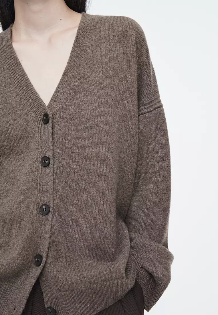 Merino Wool V-Neck Cardigan
