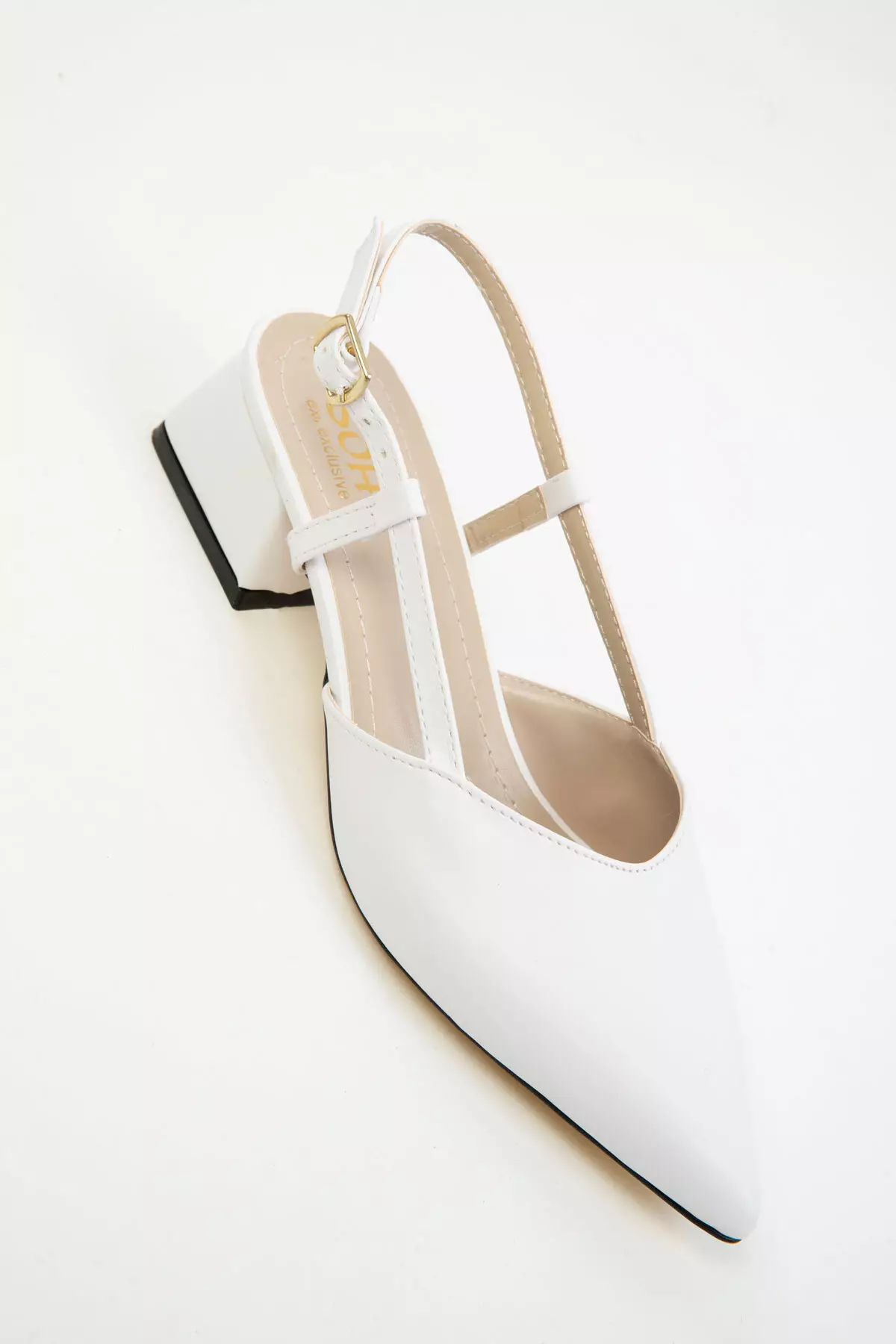 White Women's Classic Heeled Shoes 20286