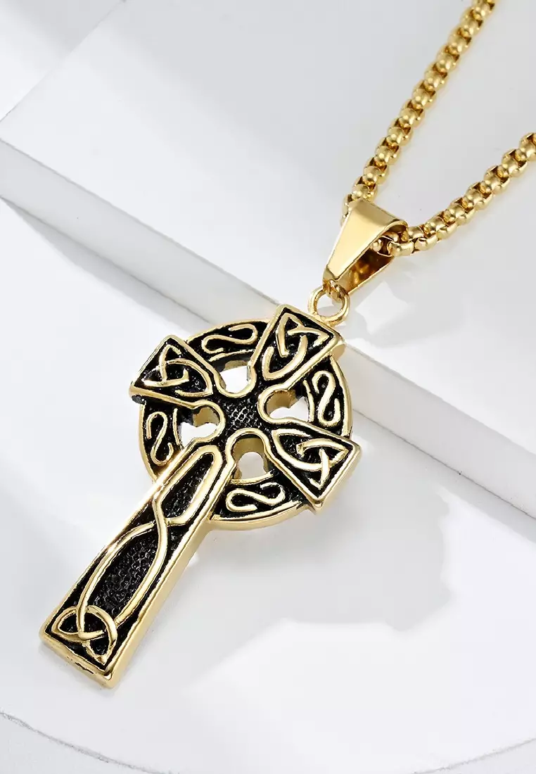 Celtic Knot Cross Cremation Necklace - Stainless Steel Urn Pendant For Ashes, Memorial Keepsake For Pets Or Loved Ones - View #9