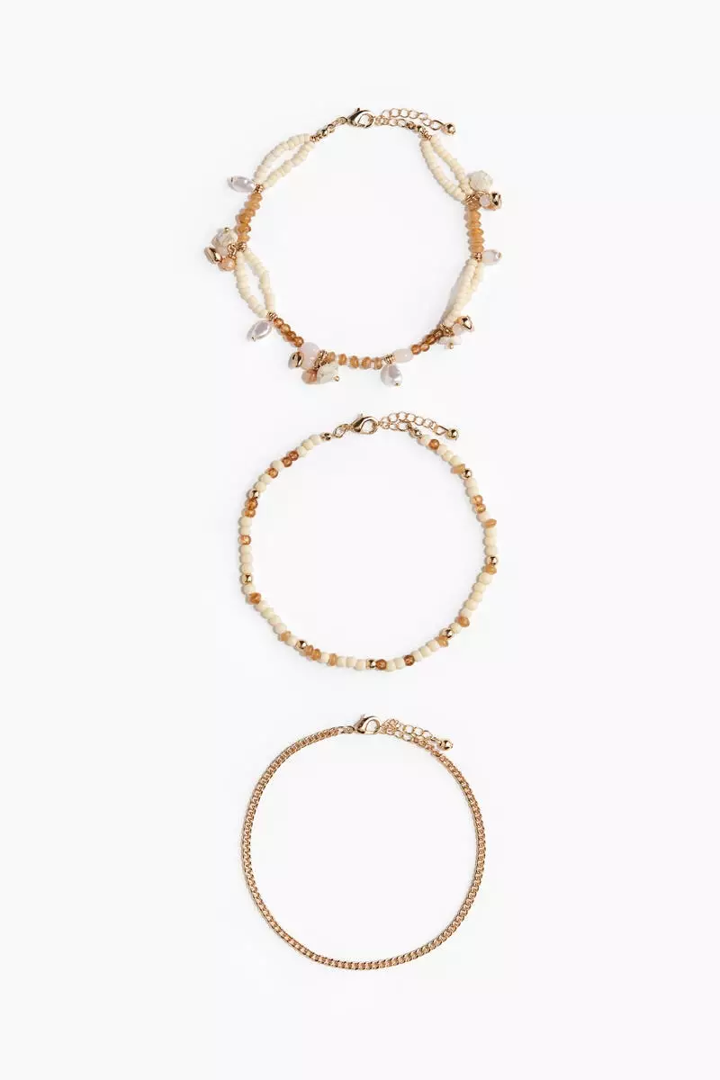 3-pack anklets