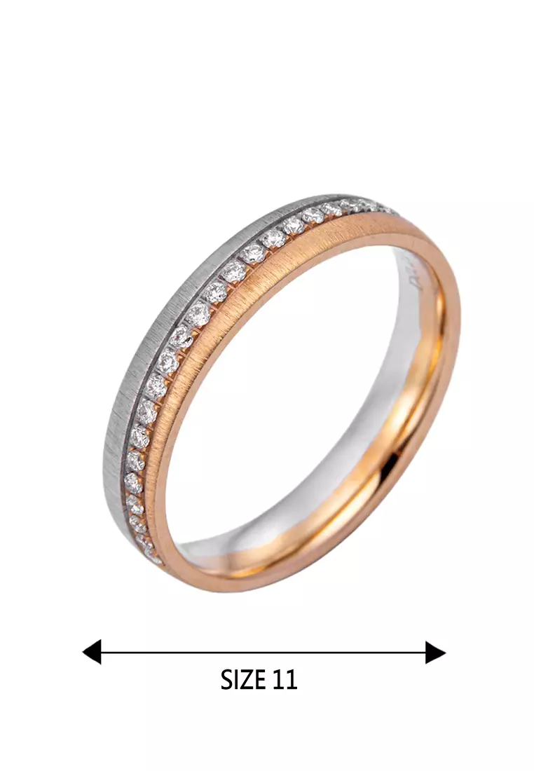 LITZ 18K White Gold and Rose Gold Ring C2-JJ15RQ772