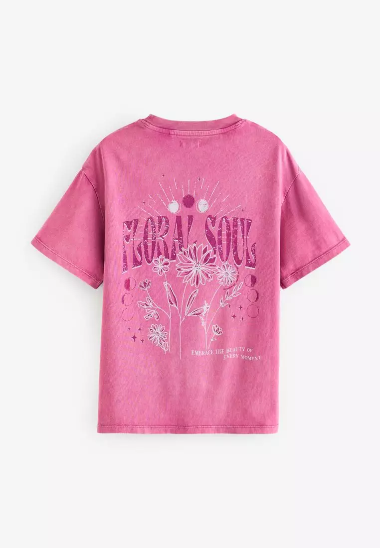 ★ LMC★ ACID WASHED DOODLE LOGO TEE dark pink 0LM45STS192D ACID WASHED DOODLE LOGO TEE dark pink - LMC | 엘엠씨