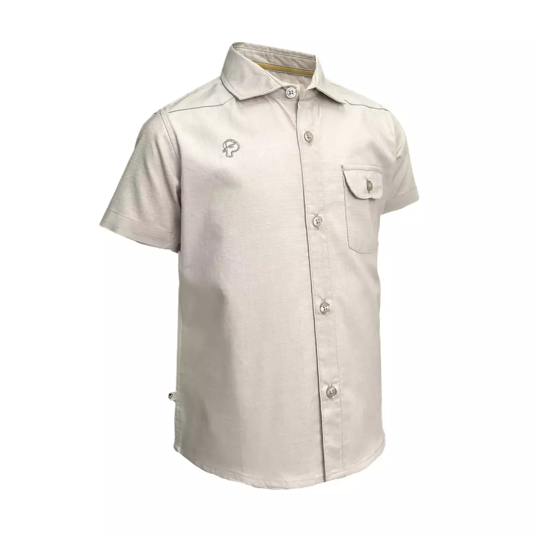 Pingu Kemeja Anak Laki Laki Polos Pendek Khaki 92204229