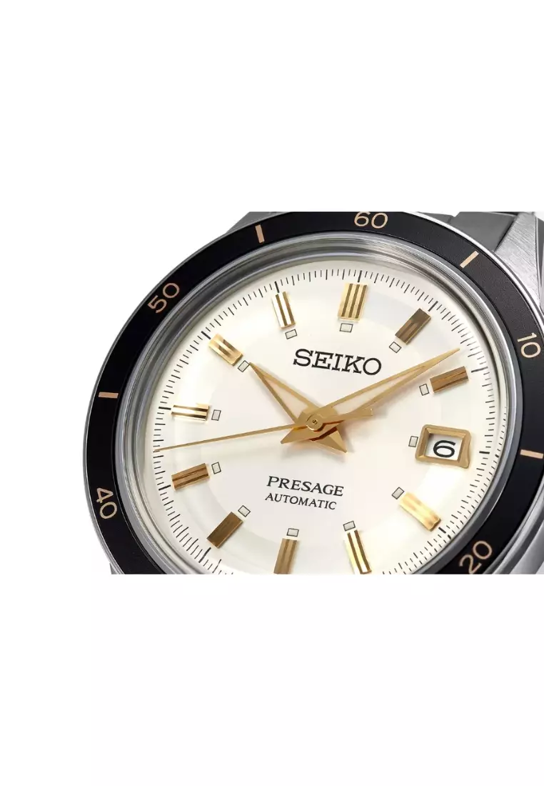 Seiko Presage Style 60’s Series Ivory Dial Stainless Steel Band Automatic Watch SRPG03J1