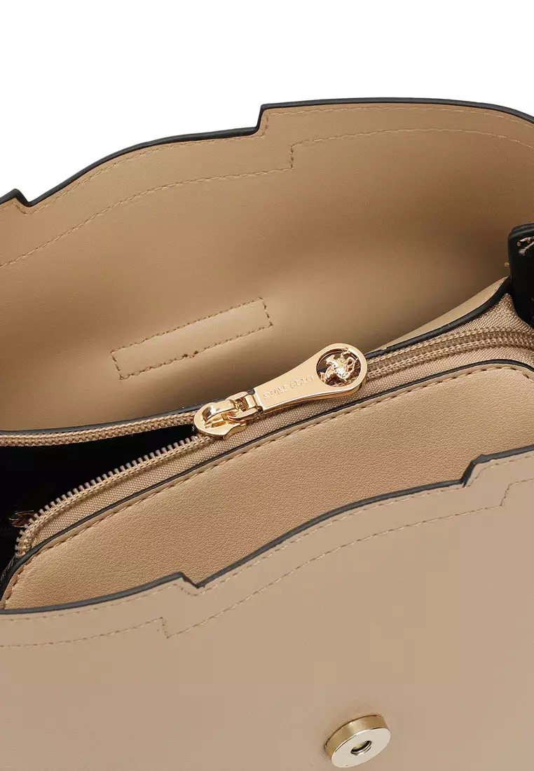 Top Handle Bag / Sling Bag / Crossbody Bag - Brown