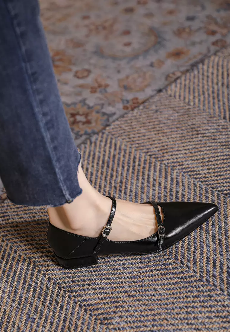 2.5CM Retro Pointy Mary Jane Shoes TE578-25