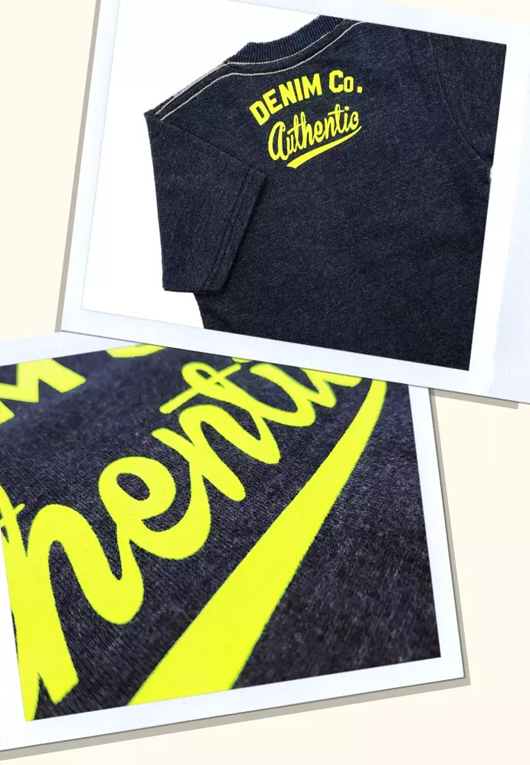 Wakakids Setelan Anak Laki Laki Denim Authentic 2602 Abu Muda