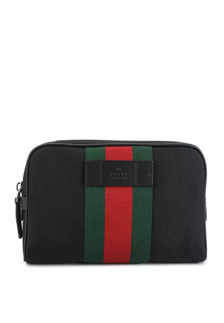 Gucci striped outlet belt