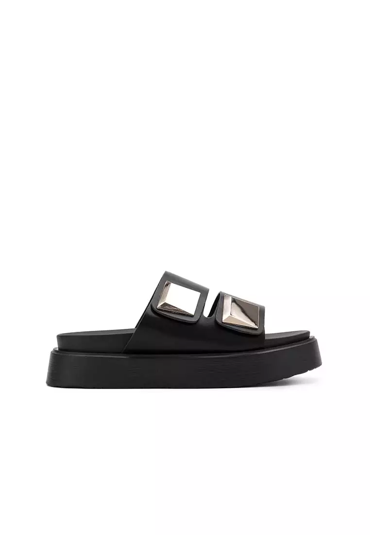 Discount on Nose  shoes - SKU: Metal Buckle Wedge Heel Slide